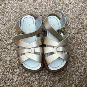 Gold salt water sandals